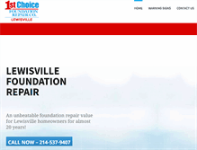 Tablet Screenshot of lewisvillefoundationrepair.com